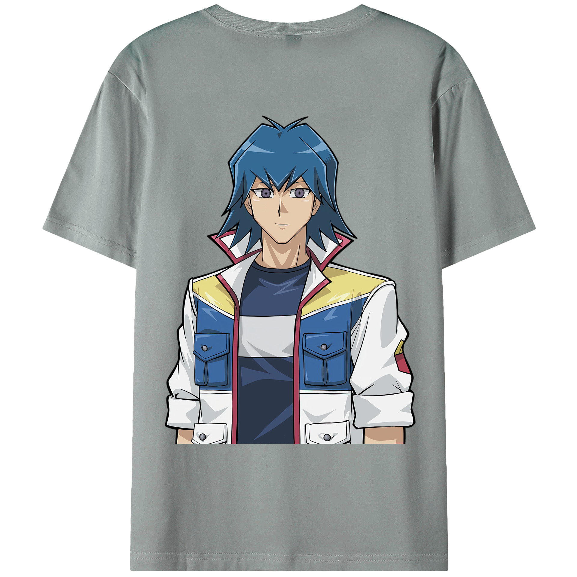 （画像用） 遊☆戯☆王 Yu-Gi-Oh! 綿100％ メンズ半袖Tシャツ（バックプリント） 通気性